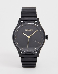 Черные матовые часы-браслет Nixon A1160 Station-Черный