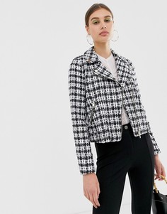 Байкерская куртка из ткани букле River Island-Мульти