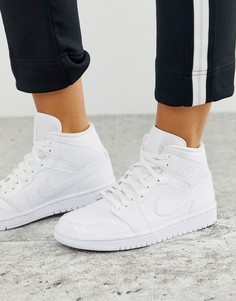 Белые кроссовки Nike Jordan 1-Белый