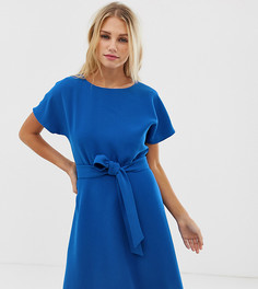 Синее платье А-силуэта с поясом Esprit-Синий