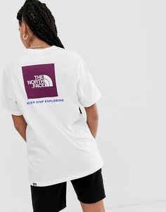 Футболка белого/фиолетового цвета The North Face - Red Box-Белый