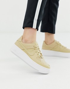 Бежевые кроссовки Nike Air Force 1 sage-Бежевый