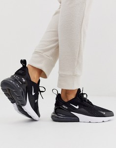 Черно-белые кроссовки Nike Air Max 270-Черный