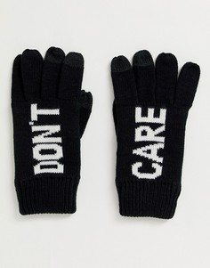 Черно-белые перчатки для сенсорных гаджетов ASOS DESIGN-Черный