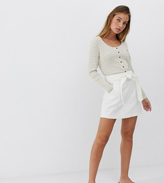 Джинсовая мини-юбка с ремнем Vero Moda Petite-Белый