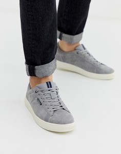 Серые замшевые кроссовки с удобной подкладкой Jack & Jones-Серебряный