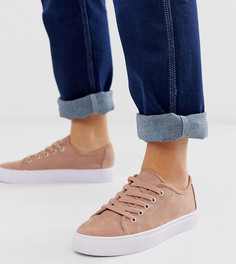 Бежевые кроссовки на шнуровке для широкой стопы ASOS DESIGN - Dusty-Бежевый