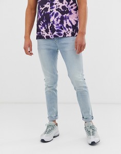 Голубые джинсы скинни ASOS DESIGN-Синий