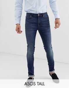 Темные джинсы скинни ASOS DESIGN Tall-Синий