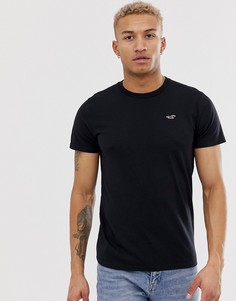 Черная футболка с логотипом Hollister-Черный