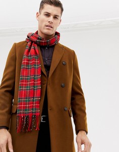 Красный шарф с принтом тартан Burton Menswear