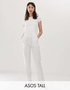 Повседневный комбинезон на бретельках ASOS DESIGN Tall-Кремовый
