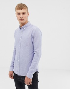 Светло-синяя оксфордская рубашка классического кроя New Look-Синий