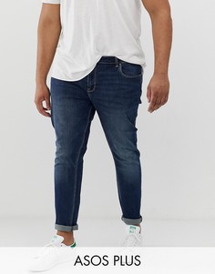Темные джинсы скинни ASOS DESIGN Plus-Синий