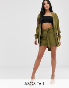 Шорты в стиле сафари ASOS DESIGN Tall-Зеленый