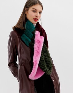 Разноцветный шарф из искусственного меха River Island-Мульти