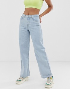 Широкие выбеленные джинсы Missguided-Синий