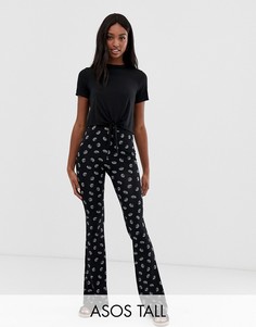 Расклешенные леггинсы с принтом ракушек ASOS DESIGN Tall-Мульти