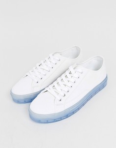 Белые кроссовки с прозрачной подошвой ASOS DESIGN-Белый