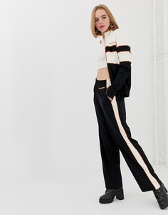 Широкие брюки с контрастными вставками House of Holland Missy-Черный