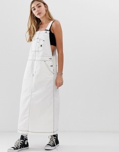 Свободное джинсовое платье-комбинезон Carhartt WIP-Белый