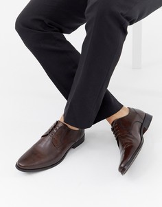 Коричневые кожаные туфли дерби ASOS DESIGN-Коричневый
