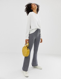 Жаккардовые расклешенные брюки в стиле 70-х ASOS DESIGN-Мульти