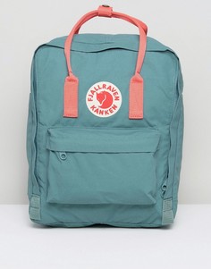Зеленый рюкзак с розовыми вставками Fjallraven Kanken