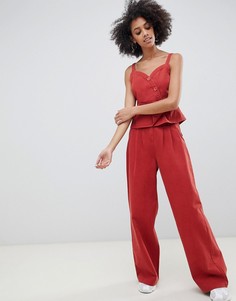 Широкие брюки ASOS DESIGN-Красный