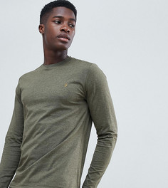 Зеленый меланжевый лонгслив узкого кроя с логотипом Farah Gloor эксклюзивно на ASOS