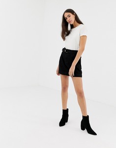 Джинсовая юбка с поясом Free People Jade-Черный