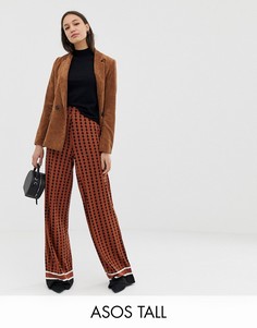 Брюки с широкими штанинами и геометрическим принтом ASOS DESIGN Tall-Мульти