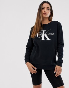 Свитшот с логотипом Calvin Klein Jeans-Черный
