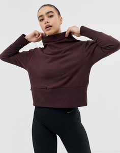 Бордовый свитшот Nike Yoga-Фиолетовый