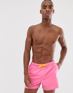 Светло-розовые короткие шорты для плавания ASOS DESIGN-Розовый