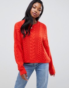 Джемпер крупной вязки ASOS DESIGN-Оранжевый