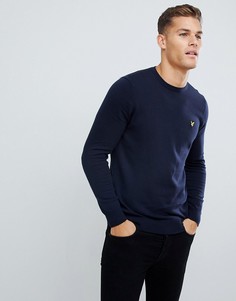 Темно-синий хлопковый джемпер Lyle & Scott