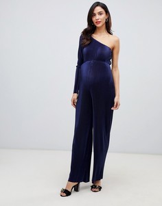 Комбинезон на одно плечо ASOS DESIGN Maternity-Темно-синий