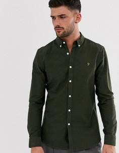 Зеленая облегающая оксфордская рубашка Farah Brewer-Зеленый