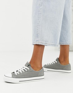 Парусиновые кроссовки на шнуровке XTI-Серый