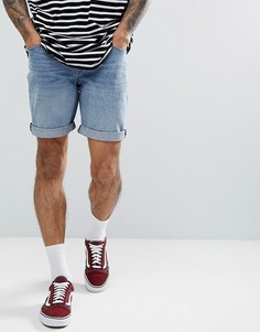 Джинсовые шорты слим ASOS DESIGN-Синий