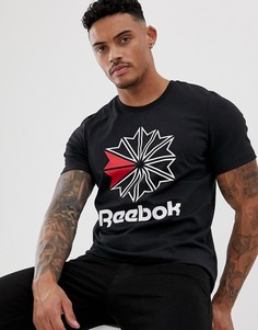 Черная футболка с принтом Reebok Classics-Черный