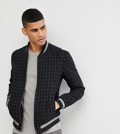 Темно-синий бомбер в клетку Noak