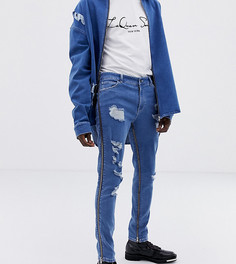 Джинсы скинни с молниями ASOS DESIGN x LaQuan Smith-Синий