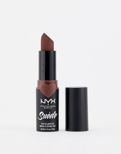Матовая губная помада NYX Professional Makeup Suede - Cold Brew-Розовый