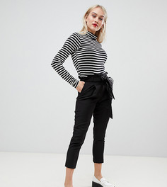 Черные брюки с поясом New Look Petite-Черный