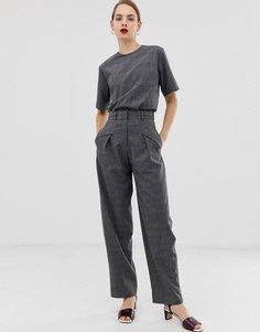 Комбинируемые брюки в клетку ASOS WHITE-Зеленый