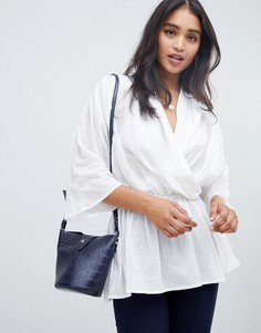 Oversize-лонгслив из хлопка ASOS DESIGN-Белый