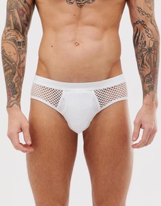 Белые сетчатые трусы ASOS DESIGN-Белый