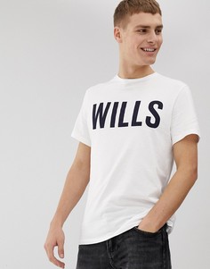 Белая футболка с надписью \ Wills\" Jack Wills Wentworth-Белый